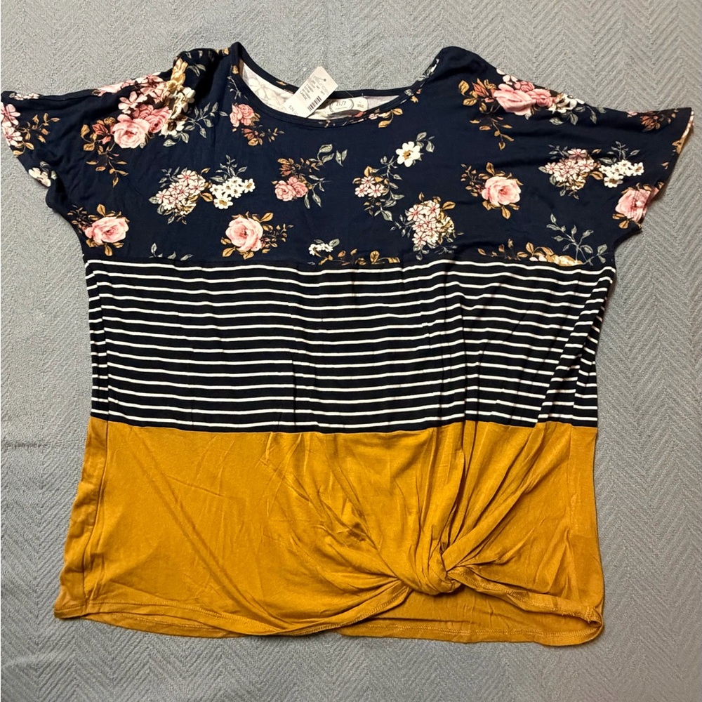 Floral and Striped Women's Top NWT Maurice’s
